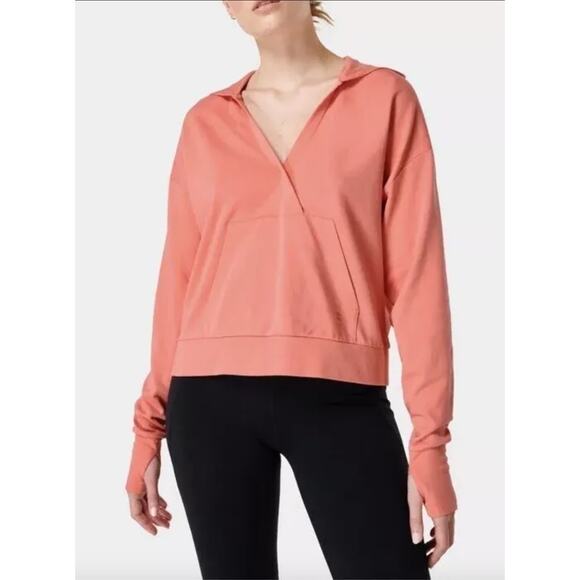 Sweaty Betty After Class Relaxed Pullover Hoodie Sweatshirt Size 8/10 Workout - Picture 3 of 11